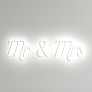 LED neono iškaba “MR & MRS”